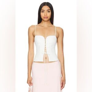 Lovers + Friends Ivory Corset Top